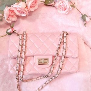 Pink quilted Purse
